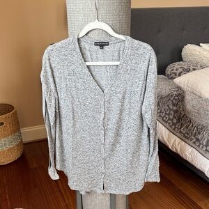 Gibsonlook Light Gray Knit Cardigan